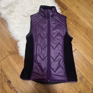 Ideology Women's Purple and Black Quilted Vest